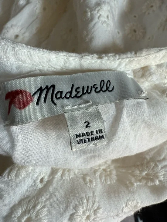 Madewell Women’s Cream Eyelet Short-Sleeve Dress - Picture 6 of 9